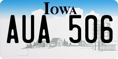 IA license plate AUA506
