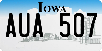 IA license plate AUA507