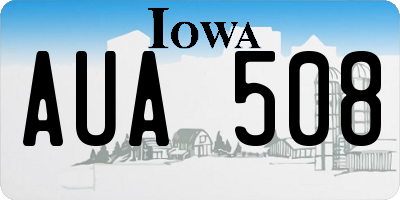 IA license plate AUA508
