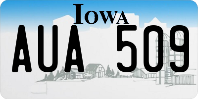 IA license plate AUA509