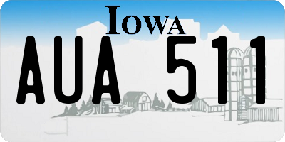 IA license plate AUA511