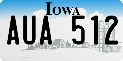 IA license plate AUA512