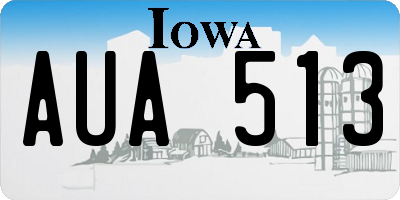 IA license plate AUA513