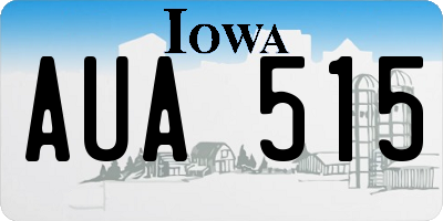IA license plate AUA515
