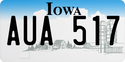 IA license plate AUA517
