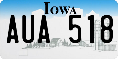 IA license plate AUA518