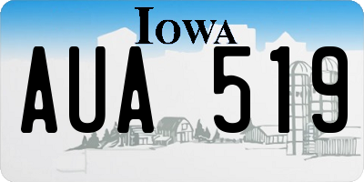 IA license plate AUA519