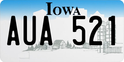 IA license plate AUA521