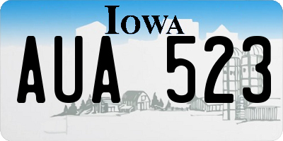 IA license plate AUA523