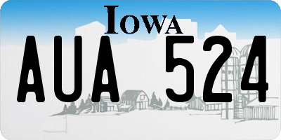 IA license plate AUA524