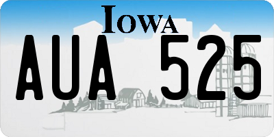 IA license plate AUA525