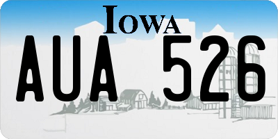IA license plate AUA526