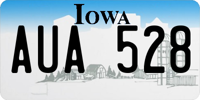 IA license plate AUA528