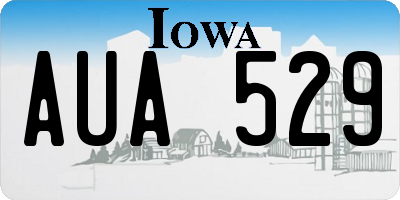 IA license plate AUA529