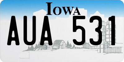 IA license plate AUA531