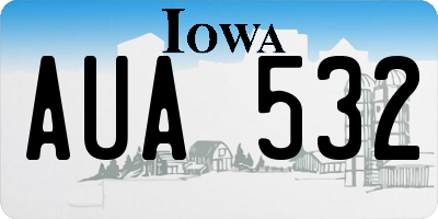 IA license plate AUA532