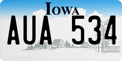 IA license plate AUA534