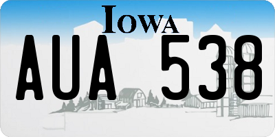 IA license plate AUA538