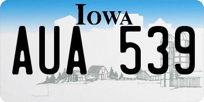 IA license plate AUA539