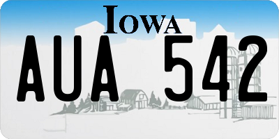 IA license plate AUA542