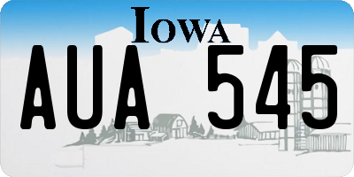 IA license plate AUA545