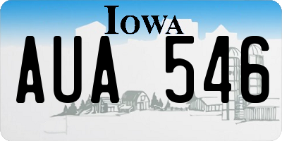 IA license plate AUA546