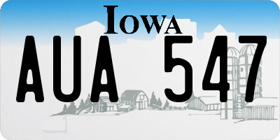 IA license plate AUA547