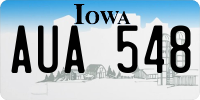 IA license plate AUA548