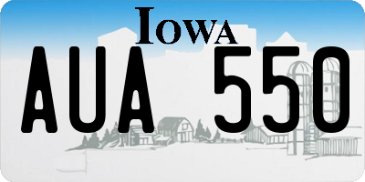 IA license plate AUA550