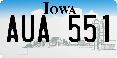 IA license plate AUA551