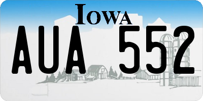 IA license plate AUA552