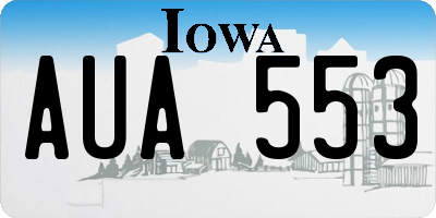 IA license plate AUA553