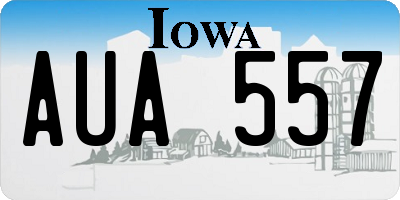 IA license plate AUA557