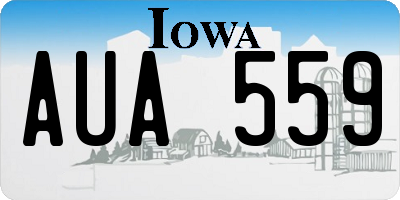 IA license plate AUA559