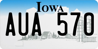IA license plate AUA570