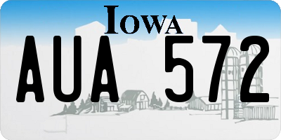 IA license plate AUA572
