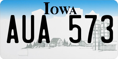 IA license plate AUA573