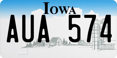IA license plate AUA574