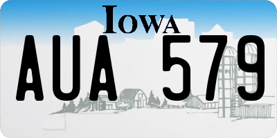 IA license plate AUA579