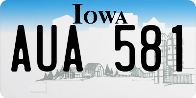 IA license plate AUA581