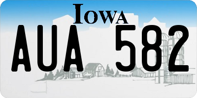 IA license plate AUA582