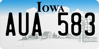 IA license plate AUA583