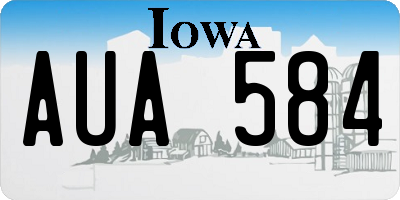 IA license plate AUA584