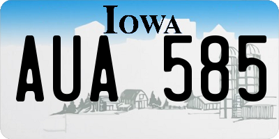 IA license plate AUA585