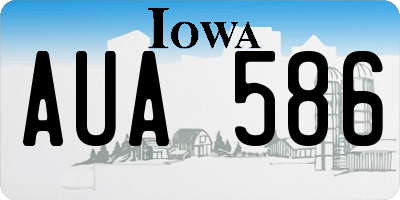 IA license plate AUA586