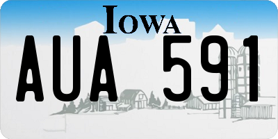 IA license plate AUA591