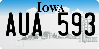 IA license plate AUA593