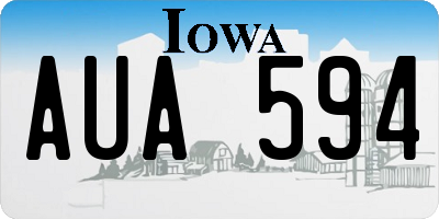 IA license plate AUA594