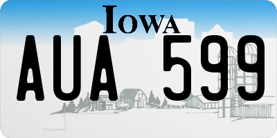 IA license plate AUA599