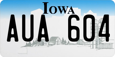 IA license plate AUA604